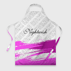 Фартук кулинарный Nightwish rock legends: символ сверху, цвет: 3D-принт