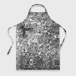 Фартук кулинарный Черно-белый мозаичный узор, цвет: 3D-принт