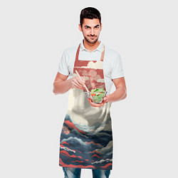Фартук кулинарный Японская живопись, цвет: 3D-принт — фото 2
