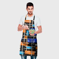 Фартук кулинарный Разноцветная прямоугольная абстракция, цвет: 3D-принт — фото 2