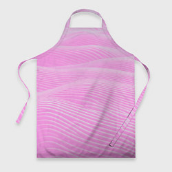 Фартук кулинарный Волны светло-розовый, цвет: 3D-принт