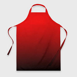 Фартук кулинарный Градиент красно-чёрный, цвет: 3D-принт