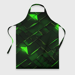 Фартук кулинарный Зеленые элементы абстракция, цвет: 3D-принт