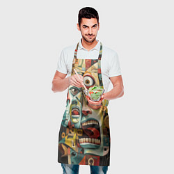Фартук кулинарный Живопись с лицами в стиле Пабло Пикассо, цвет: 3D-принт — фото 2
