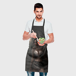 Фартук кулинарный Девушка в белье под луной, цвет: 3D-принт — фото 2