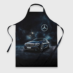 Фартук кулинарный Mercedes Benz galaxy, цвет: 3D-принт