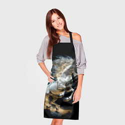 Фартук кулинарный Конь Белая молния, цвет: 3D-принт — фото 2