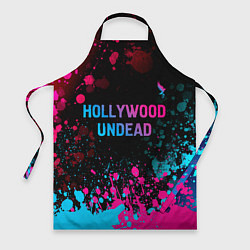 Фартук кулинарный Hollywood Undead - neon gradient: символ сверху, цвет: 3D-принт