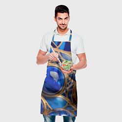 Фартук кулинарный Лазуритовый флюид, цвет: 3D-принт — фото 2