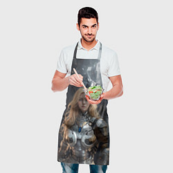 Фартук кулинарный Бронированная леди, цвет: 3D-принт — фото 2