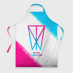 Фартук кулинарный Within Temptation neon gradient style, цвет: 3D-принт