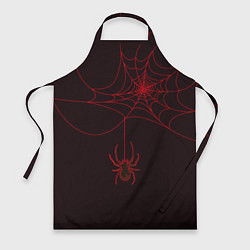 Фартук кулинарный Красная паутина, цвет: 3D-принт