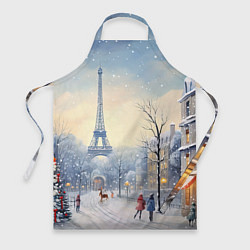 Фартук кулинарный Новогодний Париж, цвет: 3D-принт