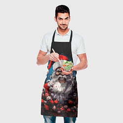 Фартук кулинарный Страшный Санта Клаус, цвет: 3D-принт — фото 2