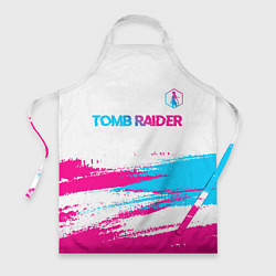 Фартук кулинарный Tomb Raider neon gradient style посередине, цвет: 3D-принт