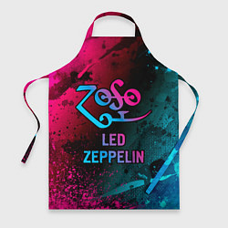 Фартук кулинарный Led Zeppelin - neon gradient, цвет: 3D-принт