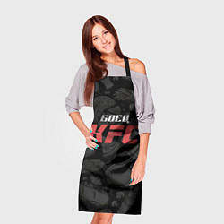 Фартук кулинарный Боец KFC на фоне бургеров, цвет: 3D-принт — фото 2