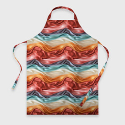 Фартук кулинарный Разноцветные полосы текстура ткани, цвет: 3D-принт