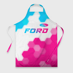 Фартук кулинарный Ford neon gradient style посередине, цвет: 3D-принт