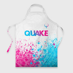 Фартук кулинарный Quake neon gradient style посередине, цвет: 3D-принт