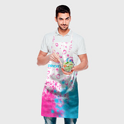 Фартук кулинарный Great Wall neon gradient style посередине, цвет: 3D-принт — фото 2