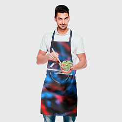 Фартук кулинарный Opel неоновые молнии, цвет: 3D-принт — фото 2