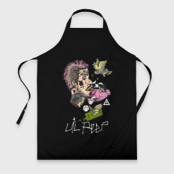 Фартук кулинарный Lil Peep рэпер, цвет: 3D-принт