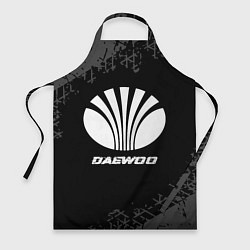 Фартук кулинарный Daewoo speed на темном фоне со следами шин, цвет: 3D-принт