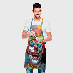 Фартук кулинарный Нейросеть - Хэллоуин безумный клоун, цвет: 3D-принт — фото 2