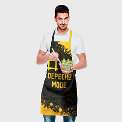 Фартук кулинарный Depeche Mode - gold gradient, цвет: 3D-принт — фото 2