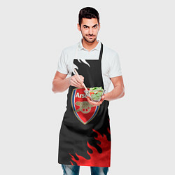 Фартук кулинарный Arsenal fc flame, цвет: 3D-принт — фото 2