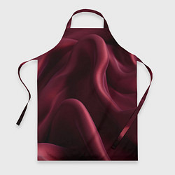 Фартук кулинарный Бордовый шелк, цвет: 3D-принт