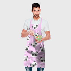 Фартук кулинарный Милая улыбающаяся панда, цвет: 3D-принт — фото 2