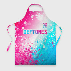 Фартук кулинарный Deftones neon gradient style посередине, цвет: 3D-принт