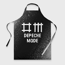 Фартук кулинарный Depeche Mode glitch на темном фоне, цвет: 3D-принт