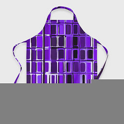 Фартук кулинарный Фиолетовые прямоугольники, цвет: 3D-принт