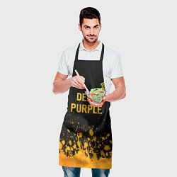 Фартук кулинарный Deep Purple - gold gradient посередине, цвет: 3D-принт — фото 2
