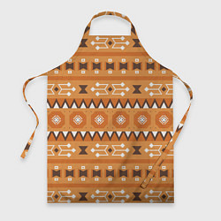 Фартук кулинарный Brown tribal geometric, цвет: 3D-принт