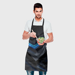 Фартук кулинарный Голубая абстракция, цвет: 3D-принт — фото 2