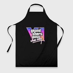 Фартук кулинарный Gta 6 vice city logo, цвет: 3D-принт