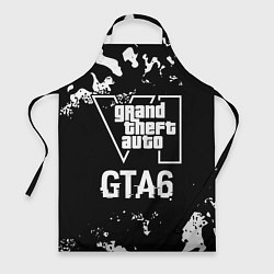Фартук кулинарный GTA6 glitch на темном фоне, цвет: 3D-принт