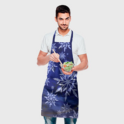 Фартук кулинарный Зима и снежинки, цвет: 3D-принт — фото 2