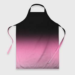 Фартук кулинарный Черно-розовый градиент, цвет: 3D-принт