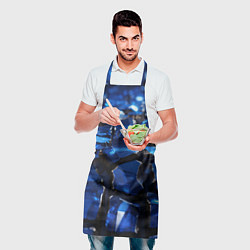 Фартук кулинарный Синие яркие кубики, цвет: 3D-принт — фото 2