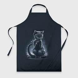 Фартук кулинарный Sweet cat - cyberpunk, цвет: 3D-принт
