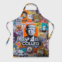 Фартук кулинарный Donald Trump - american сollage, цвет: 3D-принт