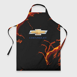 Фартук кулинарный Chevrolet лого шторм, цвет: 3D-принт