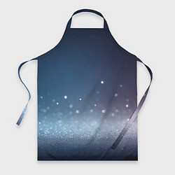 Фартук кулинарный Серебристые блёстки на синем фоне - нейросеть, цвет: 3D-принт