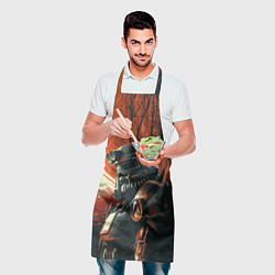 Фартук кулинарный Боец из братства стали, цвет: 3D-принт — фото 2