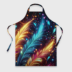 Фартук кулинарный Неоновые разноцветные перья, цвет: 3D-принт